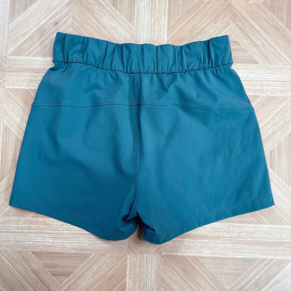 Lululemon Green Shorts Sz 4 Athletica High Rise Pull On WMNS Shortie Active Teal - Picture 3 of 5